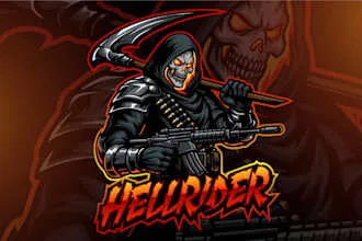 Hell Rider mascot logo